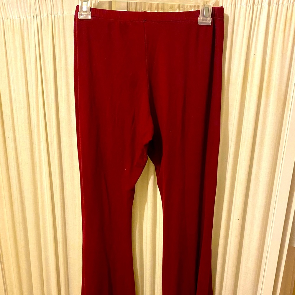 Flared Maroon Yoga Pants